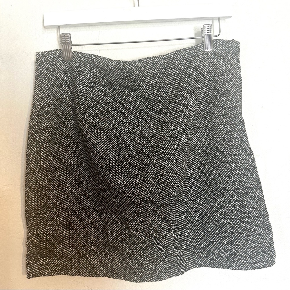 Tweed Black & White Mini Skirt - H&M Size 10